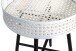 Beistelltisch >Wien< in schwarz-beige aus Stahl, Metall - 47cm (H)