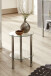 Beistelltisch >Emden< in Chrom aus Stahl, Glas - 47cm (H)