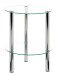 Beistelltisch >Emden< in Chrom aus Stahl, Glas - 47cm (H)