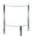 Beistelltisch >Emden< in Chrom aus Stahl, Glas - 45x47x22cm (BxHxT)