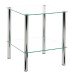 Beistelltisch >Emden< in Chrom aus Stahl, Glas - 39x47x39cm (BxHxT)