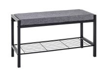 Sitzbank >Alia< in schwarz-grau aus Stahl,...