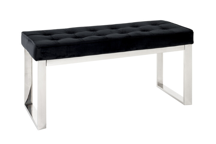 Sitzbank >Ronja 1< in Edelstahl-schwarz - 100x48x41 (BxHxT)