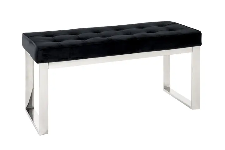 Sitzbank >Ronja 1< in Edelstahl-schwarz - 100x48x41 (BxHxT)