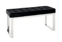 Sitzbank >Ronja 1< in Edelstahl-schwarz - 100x48x41...