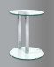 Beistelltisch >Artur< in Chrom aus Stahl, Glas 8mm - 50cm (H)