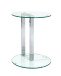 Beistelltisch >Artur< in Chrom aus Stahl, Glas 8mm - 50cm (H)