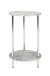 Beistelltisch >Marburg< in Betonoptik-chrom aus Stahl, MDF - 50cm (H)