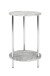 Beistelltisch >Marburg< in Betonoptik-chrom aus Stahl, MDF - 50cm (H)