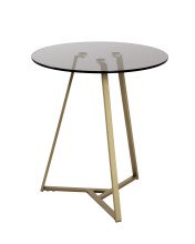 Beistelltisch >Cindy< in gold-grau aus Stahlrohr,...