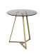 Beistelltisch >Cindy< in gold-grau aus Stahlrohr, SHG 5 mm - 50cm (H)