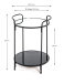 Beistelltisch >Esens< in Schwarz aus Stahlrohr, SHG 5mm, Spiegelglas - 50cm (H)