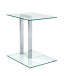 Beistelltisch >Artur< in Chrom aus Stahl, Glas 8mm - 45x50x35cm (BxHxT)