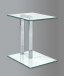 Beistelltisch >Artur< in Chrom aus Stahl, Glas 8mm - 45x50x35cm (BxHxT)