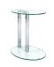 Beistelltisch >Artur< in Chrom aus Stahl, Glas 8mm - 45x50x35cm (BxHxT)