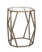 Beistelltisch in antikbronze aus Stahl, 8 mm Glas - 37x50x37cm (BxHxT)