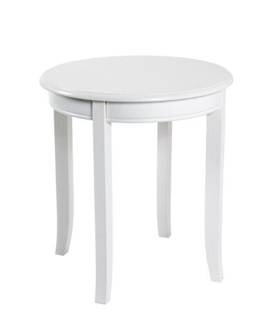 Beistelltisch >Amur< in Weiß aus Massivholz, MDF - 51cm (H)