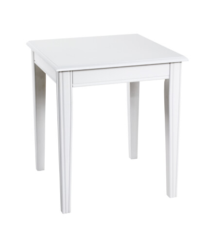 Beistelltisch >Amur< in Weiß aus Massivholz, MDF - 45x51x45cm (BxHxT)