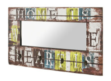 Wandgarderobe >Heart< in vintage aus MDF, Metall - 80x52x10cm (BxHxT)