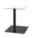 Beistelltisch >Quadro< in schwarz-Klarglas - 40x52x40 (BxHxT)