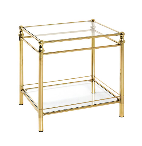 Beistelltisch >Lambado< in vermessingt - 52x53x42 (BxHxT)