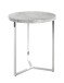 Beistelltisch >Elias< in chrom-Betonoptik aus Stahlrohr, MDF - 54cm (H)