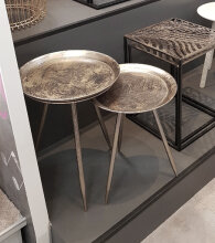 Beistelltisch in antikbronze aus Metall - 54cm (H)