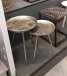 Beistelltisch in antikbronze aus Metall - 54cm (H)