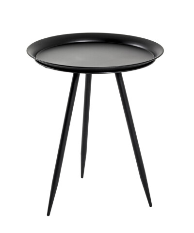 Beistelltisch in Schwarz aus Metall - 54cm (H)