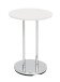 Beistelltisch >Lupus< in chrom-weiß aus Stahl, MDF - 55cm (H)