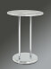 Beistelltisch >Lupus< in chrom-Betonoptik aus Stahl, MDF - 55cm (H)