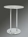 Beistelltisch >Lupus< in chrom-Betonoptik aus Stahl, MDF - 55cm (H)