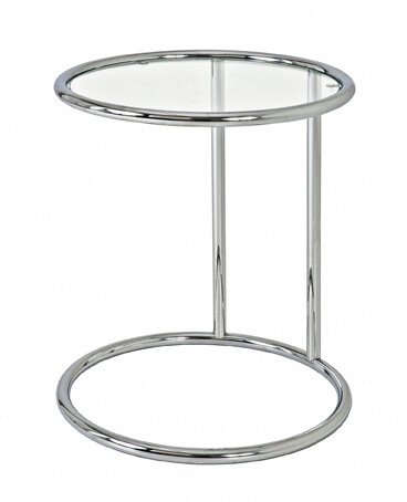 Beistelltisch >Vision< in Chrom aus Stahl, Glas - 55cm (H)