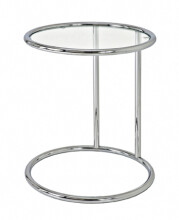 Beistelltisch >Vision< in Chrom aus Stahl, Glas -...