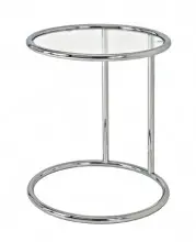 Beistelltisch >Vision< in Chrom aus Stahl, Glas -...