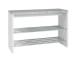 Sitzbank >Martin< in Betonoptik-weiß-chrom aus MDF, Stahl - 81x55x30cm (BxHxT)