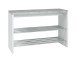 Sitzbank >Martin< in Betonoptik-weiß-chrom aus MDF, Stahl - 81x55x30cm (BxHxT)