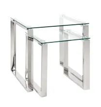 Beistelltisch >David 3< in Edelstahl aus Edelstahl,...