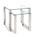 Beistelltisch >David 3< in Edelstahl aus Edelstahl, Glas 8 mm - 55x55x55 (BxHxT)