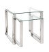 Beistelltisch >David 3< in Edelstahl aus Edelstahl, Glas 8 mm - 55x55x55 (BxHxT)
