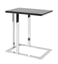 Beistelltisch >Viero< in chrom-schwarz aus Metall,...