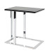 Beistelltisch >Viero< in chrom-schwarz aus Metall, Glas 10 mm - 54x58x37 (BxHxT)