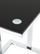 Beistelltisch >Viero< in chrom-schwarz aus Metall, Glas 10 mm - 54x58x37 (BxHxT)