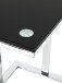Beistelltisch >Viero< in chrom-schwarz aus Metall, Glas 10 mm - 54x58x37 (BxHxT)