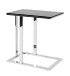 Beistelltisch >Viero< in chrom-schwarz aus Metall, Glas 10 mm - 54x58x37 (BxHxT)