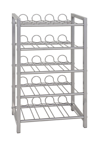Flaschenregal >Return 5< in alu aus Metall - 34x59x22cm (BxHxT)