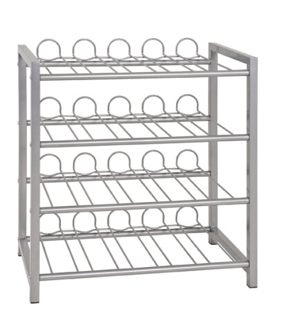 Flaschenregal >Big Return 4< in alu aus Metall - 54x60x31cm (BxHxT)