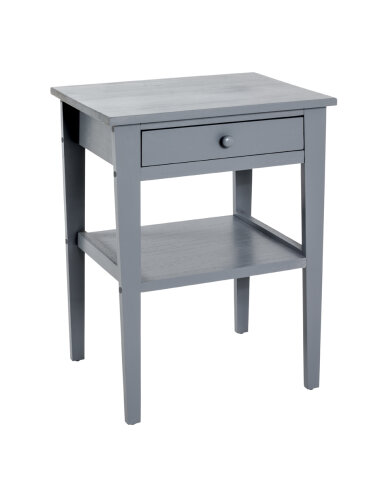Kommode >Gerit< in grau aus Massivholz - 46x60x35cm (BxHxT)