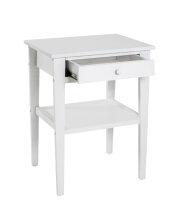 Kommode >Gerit< in Weiß aus Massivholz - 46x60x35cm (BxHxT)