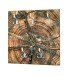 Wandgarderobe >Timber square< in natur-Edelstahloptik - 60x60x9 (BxHxT)